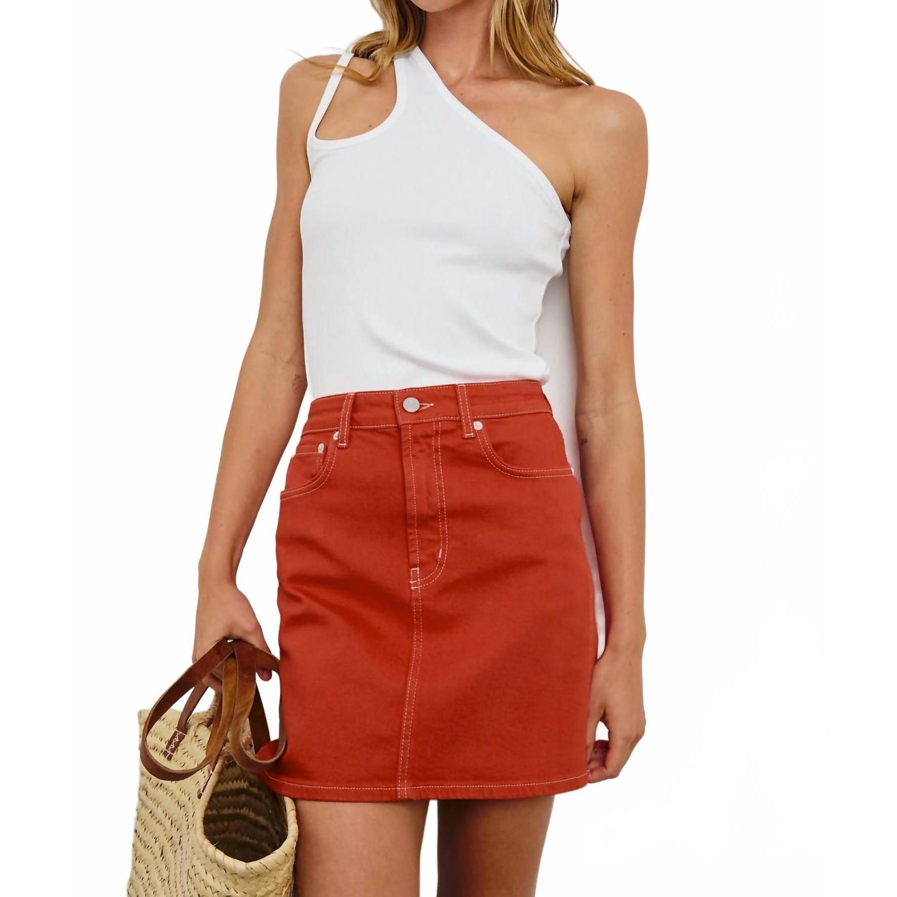 New Rails Burbank Skirt In Terracotta